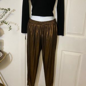 Lucca couture Metallic jogger pants xs